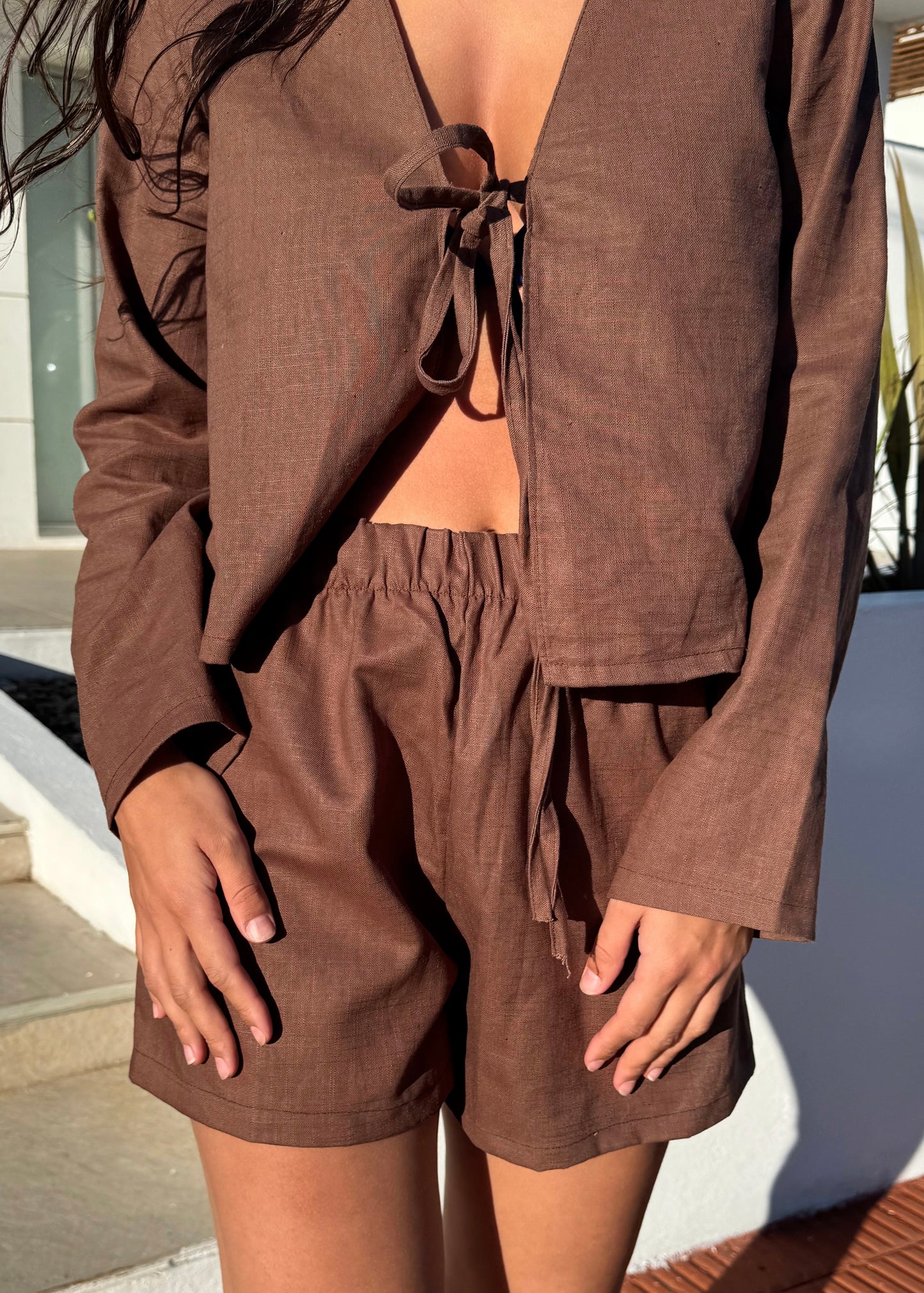 CAMISA MILA CHOCOLATE