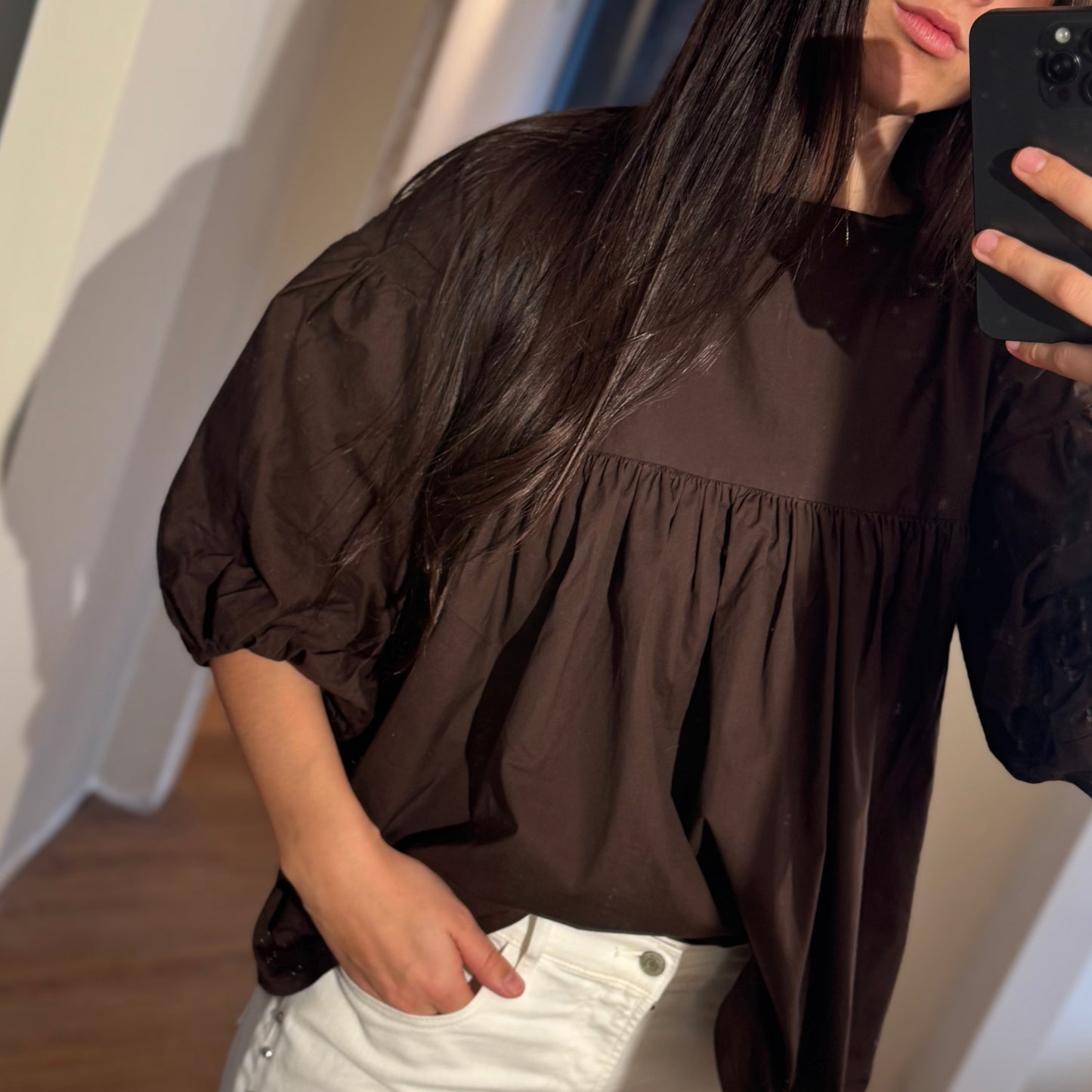 CAMISA MARÍA CHOCOLATE
