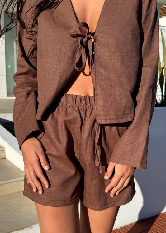 SHORT LINO CHOCOLATE