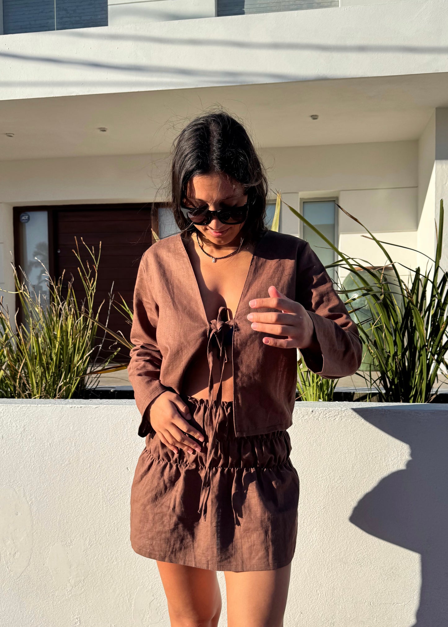 CAMISA MILA CHOCOLATE