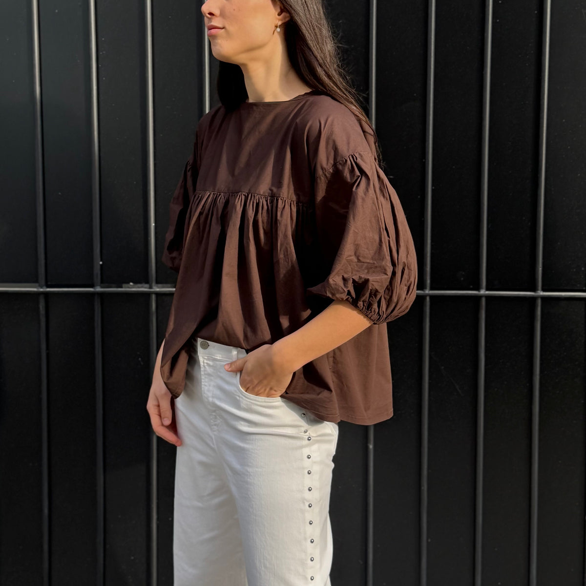 CAMISA MARÍA CHOCOLATE