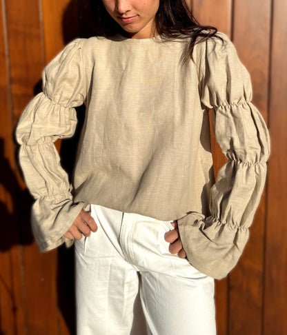 CAMISA BENEDICTA BEIGE