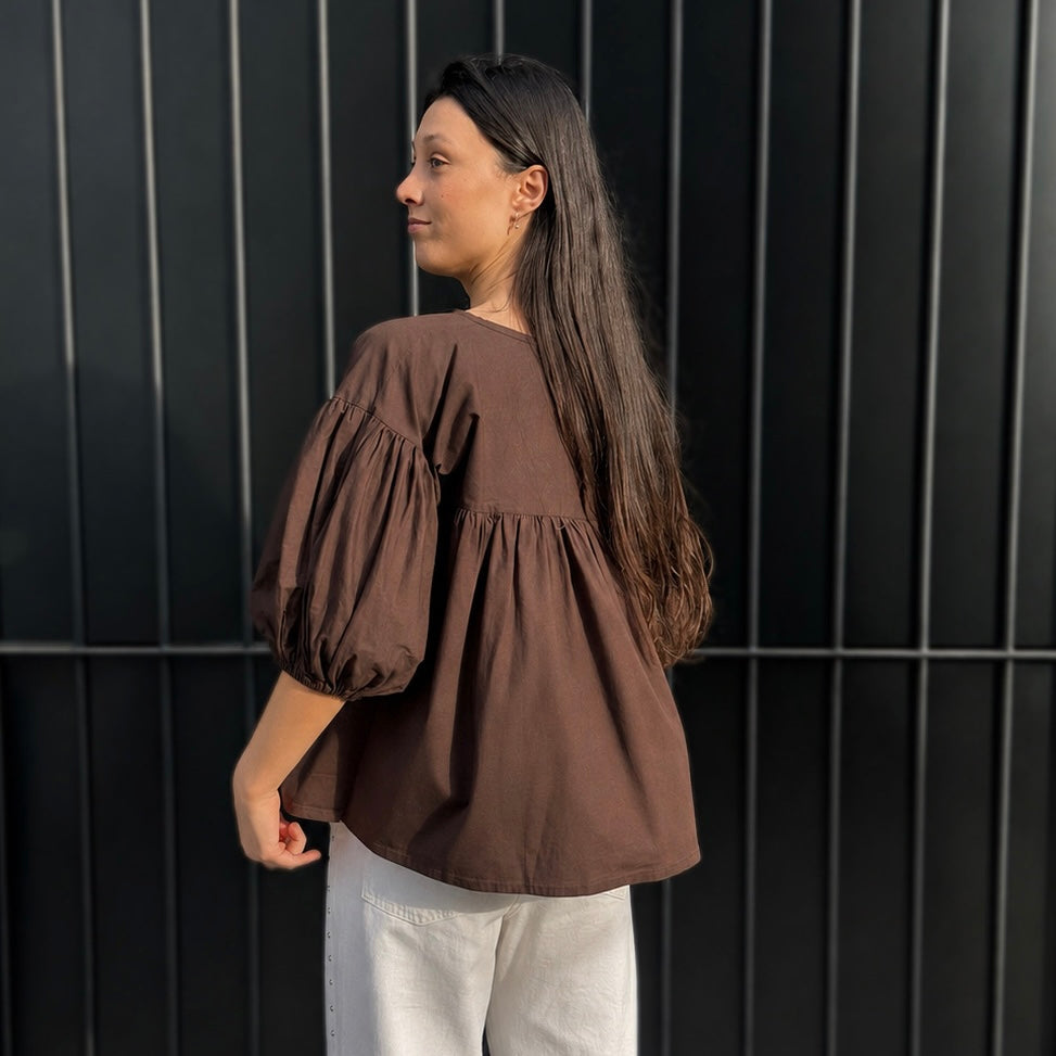 CAMISA MARÍA CHOCOLATE